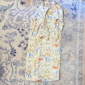 Magnetic Me Cream Infant Sleep Gown with Soft Neutral Print